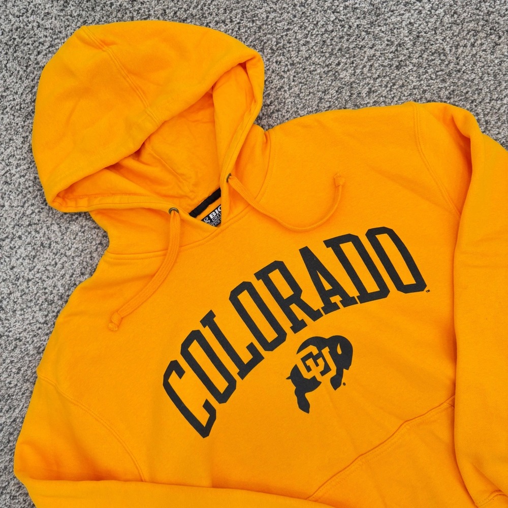 Big Cotton Gear For Sports Colorado Buffaloes Hoodie Mens Large Gold CU Buffs